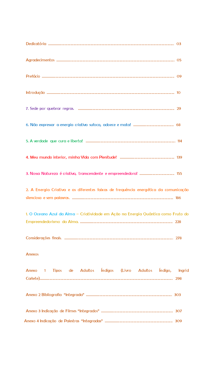 indice Oceano azul da Alma