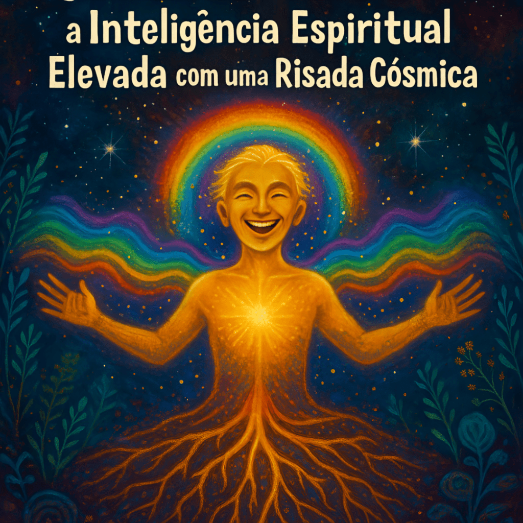 Ilustração vibracional representando a integração do Eneagrama Espiritual, da Comunicação da Alma e da Unicidade Consciente com Deus, onde o Ser se ancora na Terra dançando na leveza do prazer espiritual elevado.